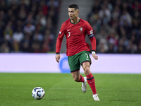 Cristiano Ronaldo of Portugal plays during the UEFA Nations League 2024/25 League A Group A1 match between Portugal and Poland at Estadio Do...