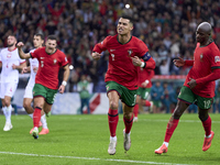 Cristiano Ronaldo of Portugal celebrates after scoring his team's second goal during the UEFA Nations League 2024/25 League A Group A1 match...