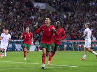 Cristiano Ronaldo of Portugal celebrates after scoring his team's second goal during the UEFA Nations League 2024/25 League A Group A1 match...