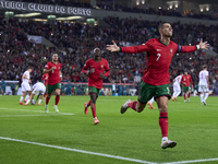 Cristiano Ronaldo of Portugal celebrates after scoring his team's second goal during the UEFA Nations League 2024/25 League A Group A1 match...