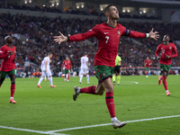 Cristiano Ronaldo of Portugal celebrates after scoring his team's second goal during the UEFA Nations League 2024/25 League A Group A1 match...