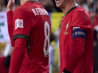 Cristiano Ronaldo of Portugal celebrates after scoring his team's second goal during the UEFA Nations League 2024/25 League A Group A1 match...