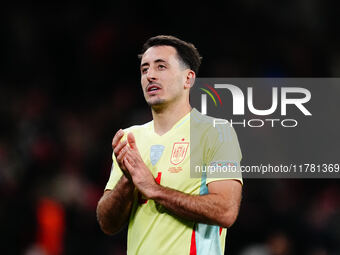 Mikel Oyarzabal of Spain  with post game celebration during the Nations League Round 5 match between Denmark against Spain at Parken, Copenh...