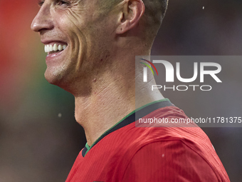 Cristiano Ronaldo of Portugal celebrates after scoring his team's second goal during the UEFA Nations League 2024/25 League A Group A1 match...