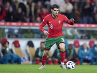 Pedro Neto of Portugal is in action during the UEFA Nations League 2024/25 League A Group A1 match between Portugal and Poland at Estadio Do...