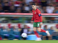 Cristiano Ronaldo of Portugal is in action during the UEFA Nations League 2024/25 League A Group A1 match between Portugal and Poland at Est...