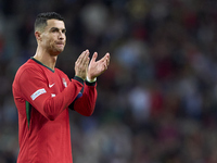 Cristiano Ronaldo of Portugal shows appreciation to the fans after the UEFA Nations League 2024/25 League A Group A1 match between Portugal...