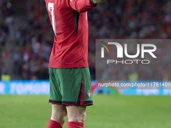 Cristiano Ronaldo of Portugal celebrates his goal during the UEFA Nations League 2024/25 League A Group A1 match between Portugal and Poland...