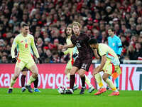 Morten Hjulmand of Denmark  controls the ball during the Nations League Round 5 match between Denmark against Spain at Parken, Copenhagen, D...