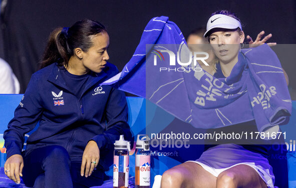 Anne Keothavong , Katie Boulter  during Billie Jean King Cup Finals match Germany vs Great Britain in Malaga Spain on 15 November 2024. 