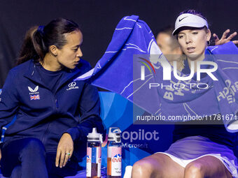 Anne Keothavong , Katie Boulter  during Billie Jean King Cup Finals match Germany vs Great Britain in Malaga Spain on 15 November 2024. (