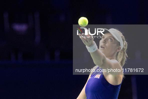 Katie Boulter  during Billie Jean King Cup Finals match Germany vs Great Britain in Malaga Spain on 15 November 2024. 