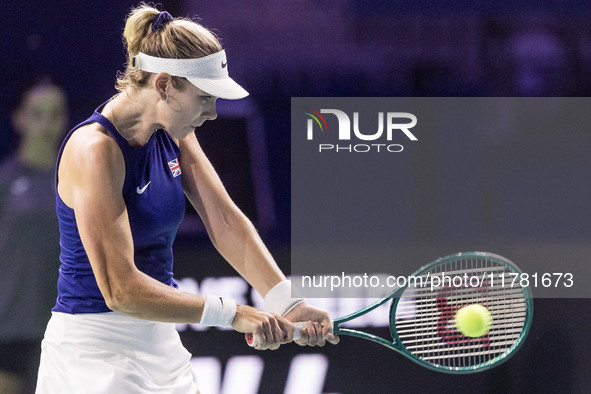 Katie Boulter  during Billie Jean King Cup Finals match Germany vs Great Britain in Malaga Spain on 15 November 2024. 