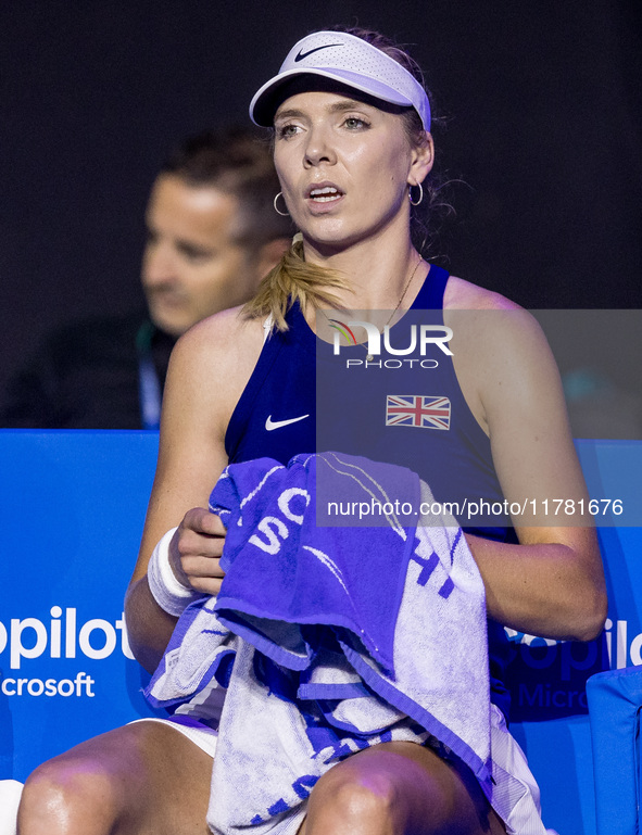 Katie Boulter  during Billie Jean King Cup Finals match Germany vs Great Britain in Malaga Spain on 15 November 2024. 