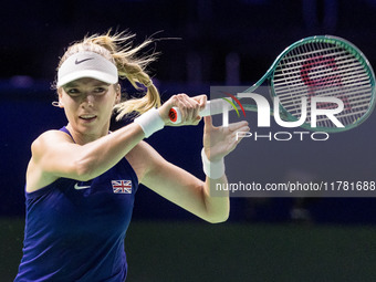 Katie Boulter  during Billie Jean King Cup Finals match Germany vs Great Britain in Malaga Spain on 15 November 2024. (