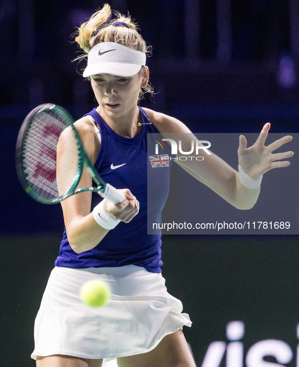 Katie Boulter  during Billie Jean King Cup Finals match Germany vs Great Britain in Malaga Spain on 15 November 2024. 