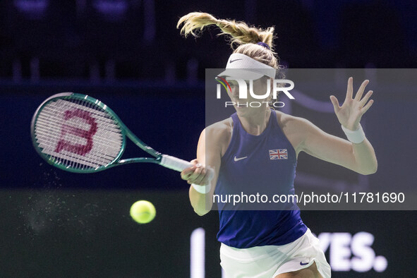 Katie Boulter  during Billie Jean King Cup Finals match Germany vs Great Britain in Malaga Spain on 15 November 2024. 