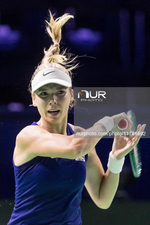 Katie Boulter  during Billie Jean King Cup Finals match Germany vs Great Britain in Malaga Spain on 15 November 2024. 