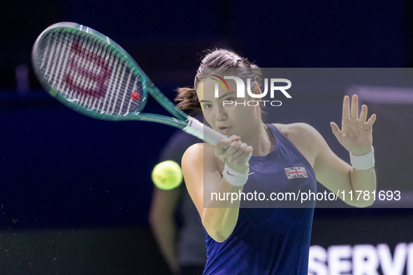 Emma Raducanu  during Billie Jean King Cup Finals match Germany vs Great Britain in Malaga Spain on 15 November 2024. 