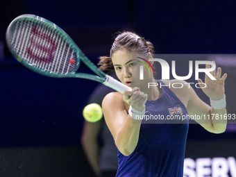 Emma Raducanu  during Billie Jean King Cup Finals match Germany vs Great Britain in Malaga Spain on 15 November 2024. (