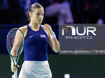 Emma Raducanu  during Billie Jean King Cup Finals match Germany vs Great Britain in Malaga Spain on 15 November 2024. (