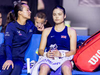 Anne Keothavong , Emma Raducanu  during Billie Jean King Cup Finals match Germany vs Great Britain in Malaga Spain on 15 November 2024. (