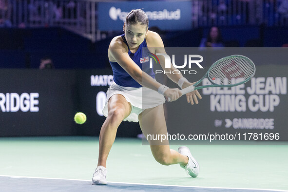 Emma Raducanu  during Billie Jean King Cup Finals match Germany vs Great Britain in Malaga Spain on 15 November 2024. 