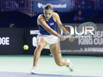 Emma Raducanu  during Billie Jean King Cup Finals match Germany vs Great Britain in Malaga Spain on 15 November 2024. (