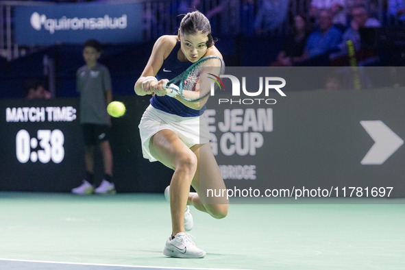 Emma Raducanu  during Billie Jean King Cup Finals match Germany vs Great Britain in Malaga Spain on 15 November 2024. 