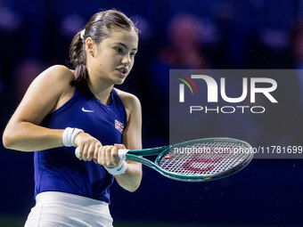 Emma Raducanu  during Billie Jean King Cup Finals match Germany vs Great Britain in Malaga Spain on 15 November 2024. (