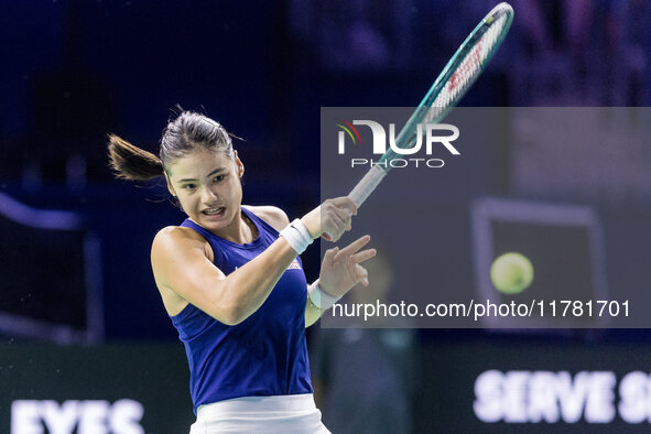 Emma Raducanu  during Billie Jean King Cup Finals match Germany vs Great Britain in Malaga Spain on 15 November 2024. 