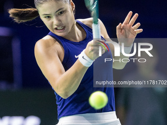 Emma Raducanu  during Billie Jean King Cup Finals match Germany vs Great Britain in Malaga Spain on 15 November 2024. (