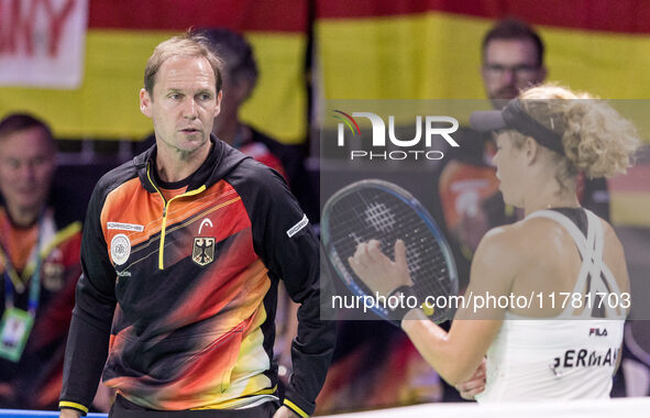 Rainer Schuettler , Laura Siegemund  during Billie Jean King Cup Finals match Germany vs Great Britain in Malaga Spain on 15 November 2024. 