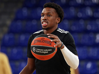 T. J. Shorts plays during the match between FC Barcelona and Paris Basketball, corresponding to week 10 of the Turkish Airlines Euroleague,...