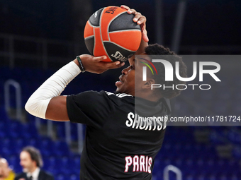 T. J. Shorts plays during the match between FC Barcelona and Paris Basketball, corresponding to week 10 of the Turkish Airlines Euroleague,...