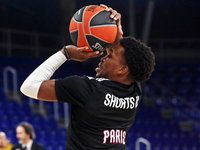 T. J. Shorts plays during the match between FC Barcelona and Paris Basketball, corresponding to week 10 of the Turkish Airlines Euroleague,...