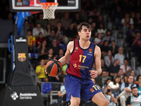 Juan Nunez plays during the match between FC Barcelona and Paris Basketball, corresponding to week 10 of the Turkish Airlines Euroleague, at...