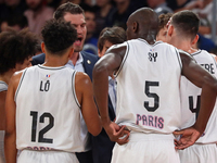 Maodo Lo and Bandja Sy play during the match between FC Barcelona and Paris Basketball, corresponding to week 10 of the Turkish Airlines Eur...