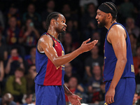 Kevin Punter and Jabari Parker play during the match between FC Barcelona and Paris Basketball, corresponding to week 10 of the Turkish Airl...