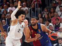 Jabari Parker and Nadir Hifi play during the match between FC Barcelona and Paris Basketball, corresponding to week 10 of the Turkish Airlin...