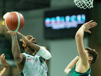 Sindarius Thornwell participates in a match of the Orlen Basket Liga between Zastal Zielona Gora and WKS Slask Wroclaw in Wroclaw, Poland, o...