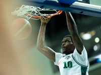 Wesley Harris participates in a match of the Orlen Basket Liga between Zastal Zielona Gora and WKS Slask Wroclaw in Wroclaw, Poland, on Nove...