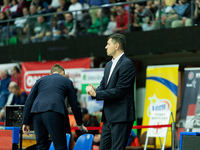 VIRGINJUS SIRVYDIS participates in a match of the Orlen Basket Liga between Zastal Zielona Gora and WKS Slask Wroclaw in Wroclaw, Poland, on...