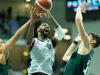 Sindarius Thornwell participates in a match of the Orlen Basket Liga between Zastal Zielona Gora and WKS Slask Wroclaw in Wroclaw, Poland, o...