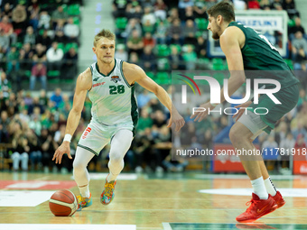 FILIP MATCZAK participates in a match of the Orlen Basket Liga between Zastal Zielona Gora and WKS Slask Wroclaw in Wroclaw, Poland, on Nove...