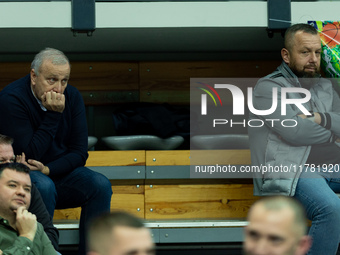 Grzegorz Schetyna participates in a match of the Orlen Basket Liga between Zastal Zielona Gora and WKS Slask Wroclaw in Wroclaw, Poland, on...