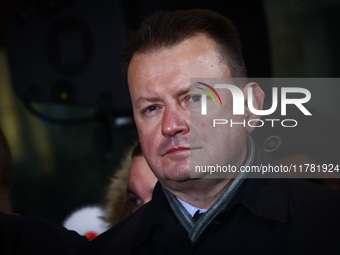 Mariusz Blaszczak, a former Defence Minister and Law and Justice oppostition party politician, attends a gathering a day ahead of the Poland...