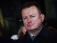 Mariusz Blaszczak, a former Defence Minister and Law and Justice oppostition party politician, attends a gathering a day ahead of the Poland...