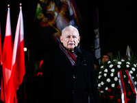 Jaroslaw Kaczynski, Law and Justice oppostition party leader, speaks during a gathering a day ahead of the Poland Independence Day in Warsaw...