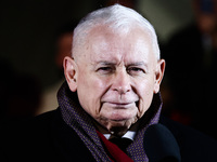 Jaroslaw Kaczynski, Law and Justice oppostition party leader, attends a gathering a day ahead of the Poland Independence Day in Warsaw, Pola...